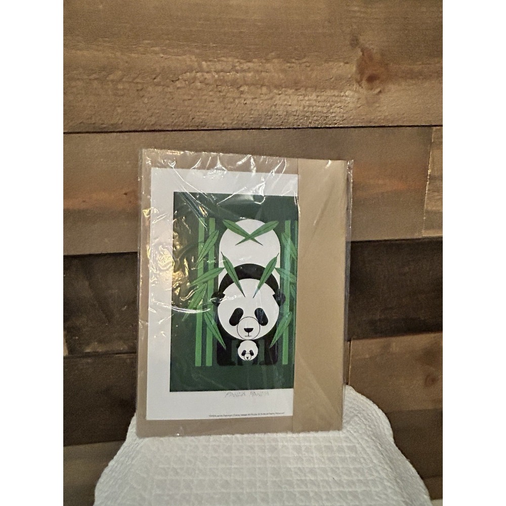 Lithographic Print Titled Panda By Charlie‎ Harper From Fabulous Frame No Matt